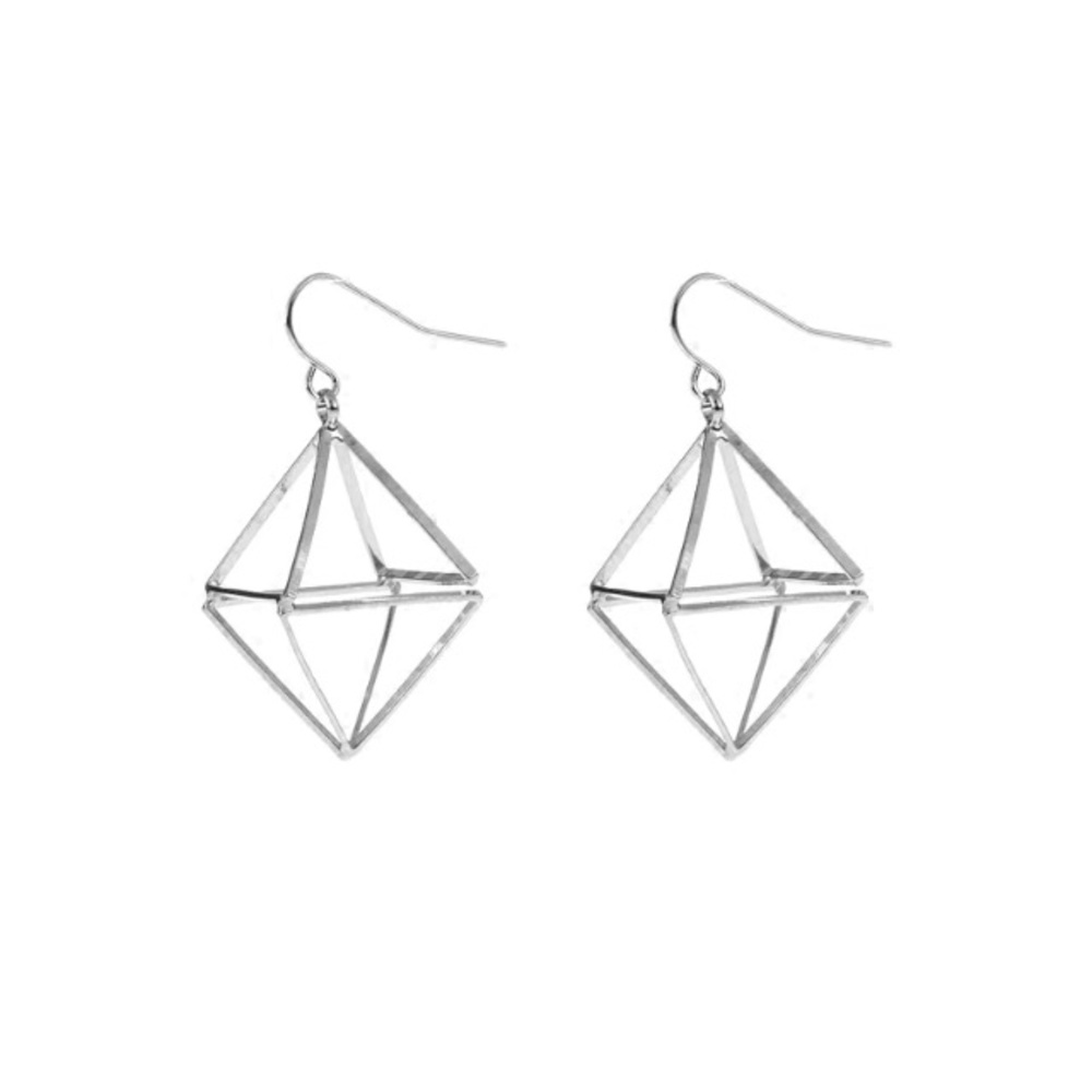 NEW!💙💎DOUBLE TETRAHEDRON!!! AWESOME!💎💙SILVERY! - Picture 6 of 8